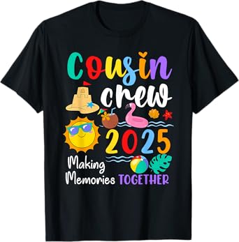 Cousin crew 2025 Summer Vacation Beach Family Trips Matching T-Shirt