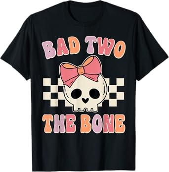 Bad Two the Bone 2nd Birthday 2 Years Old Kid Girl T-Shirt