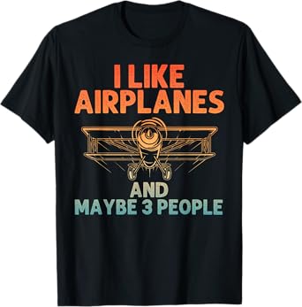 Funny Airplane Novelty For Men Women Plane Aviation Pilot T-Shirt