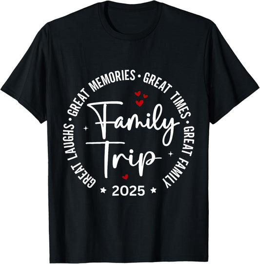 Family Trip Vacation 2025 Matching Summer Group T-Shirt