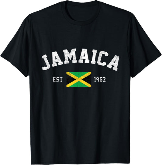 Jamaica Est. 1962 Jamaican Flag Independence Day T-Shirt