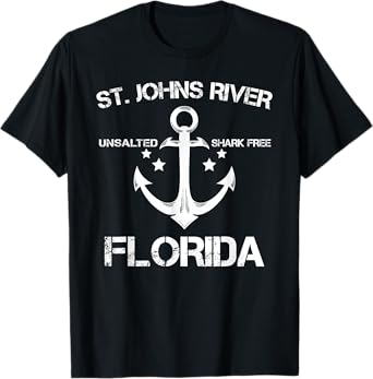 ST. JOHNS RIVER FLORIDA Funny Fishing Camping Summer Gift Men Women Girls Kids T-Shirt