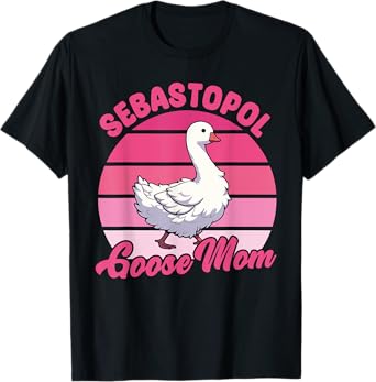 Sebastopol Goose Mom Funny Humor Cute Goose Lovers Retro T-Shirt
