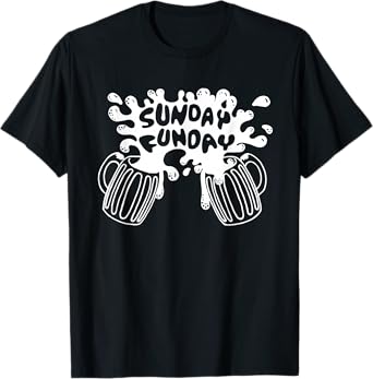 Sunday Funday T Shirt - Funny Men's Drinking Beer T-Shirt