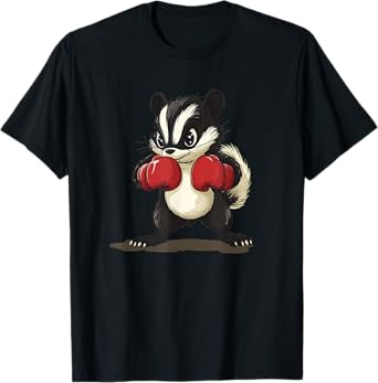 Funny Skunk Costume with Boxing Gloves for Boys and Girls T-Shirt