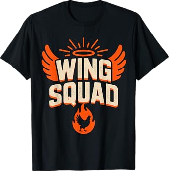 Vintage Wing Squad Chicken BBQ Party Family Humor T-Shirt