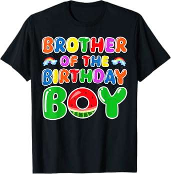 Funny Brother Of The Birthday Boy Watermelon Birthday Family T-Shirt