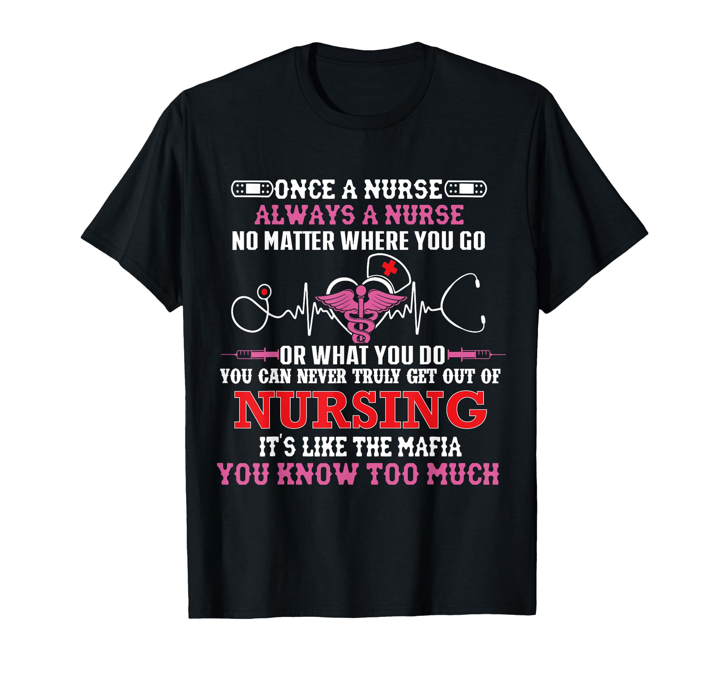 Once A Nurse Always A Nurse Where You Go Or What You Do - RN T-Shirt