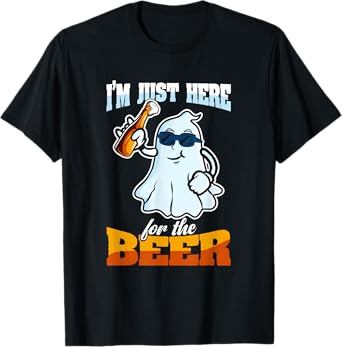 Im Just Here for The Beer Halloween Ghost Ghost Costume T-Shirt