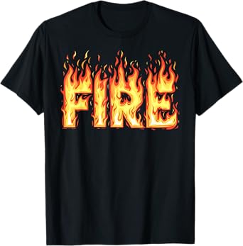 Fire Flame Shirt Adult Kids Men Women Fire And Ice Costume T-Shirt
