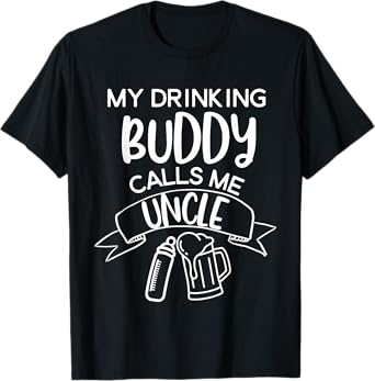 Funny Uncle Pregnancy Announcement Drinking Buddy Beer Mug T-Shirt