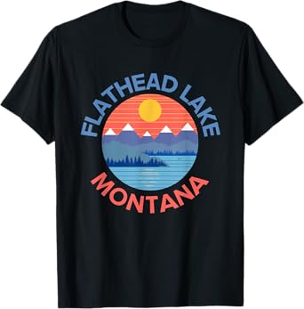 Flathead Lake Montana Fishing Hiking Boating T-Shirt
