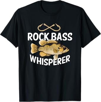 Funny Rock Bass Fishing Freshwater Fish Graphic T-Shirt