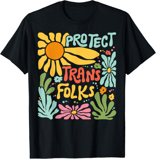LGBT Transgender Trans Pride Vintage Protect Trans Folks T-Shirt