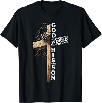 Cross God So Loved World Christian John 3 16 Men Women Kids T-Shirt