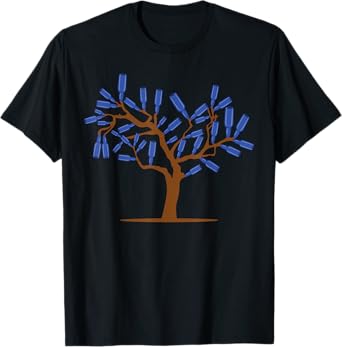 Blue Bottle Tree Gullah Tee Catch Evil Spirits T-Shirt