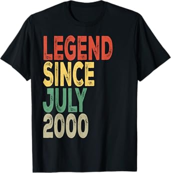 Legend Since July 2000 Birthday T-Shirt