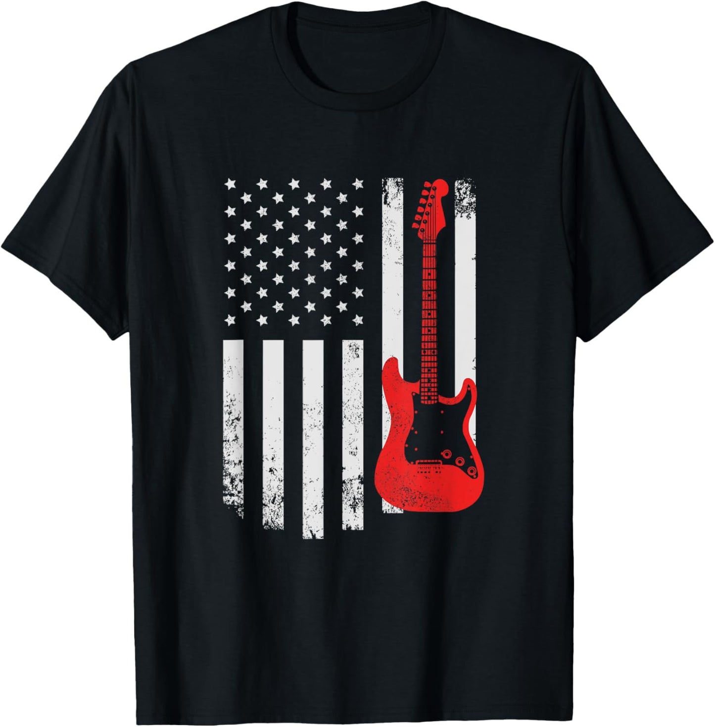 Guitar American Flag Guitar Player Guitarist Country Music T-Shirt