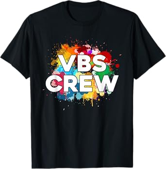 I Love VBS 2024 Crew Vacation Bible School Paint Splatter T-Shirt
