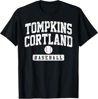 Tompkins Cortland Community College Baseball Arch Vintage T-Shirt