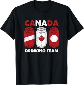 Proud Canadian Craft Drinkers Canadian Drinking Team T-Shirt