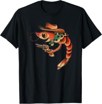 Cute Shrimp Seafood Shellfish Shrimp Lover tattoo Tee T-Shirt