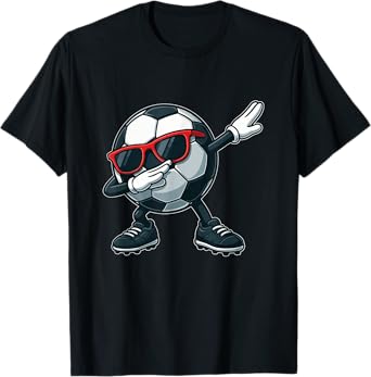 Funny Dabbing Soccer Shirt for Boys Men Women Sports Player T-Shirt