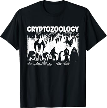 Cryptozoology Cryptid Bigfoot Mothman Dogman Other Monsters T-Shirt