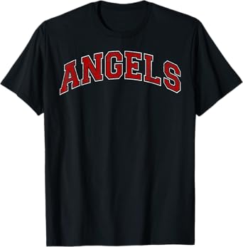 Vintage Angels Sports Name Athletic Text Arch Gift Men Women T-Shirt