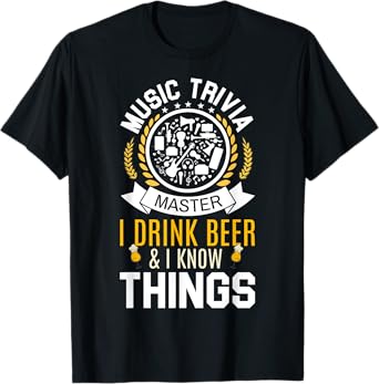 Music Trivia Master Funny Drinking Game Gifts T-Shirt