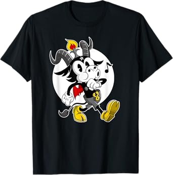 Atheist Satan Cute Baphomet goat whistling old Cartoon T-Shirt