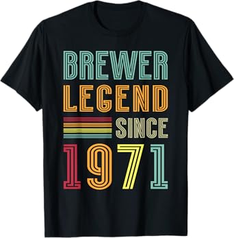 Brewing Legend 1971 Brewery Brewmaster 54 Years Brewer T-Shirt