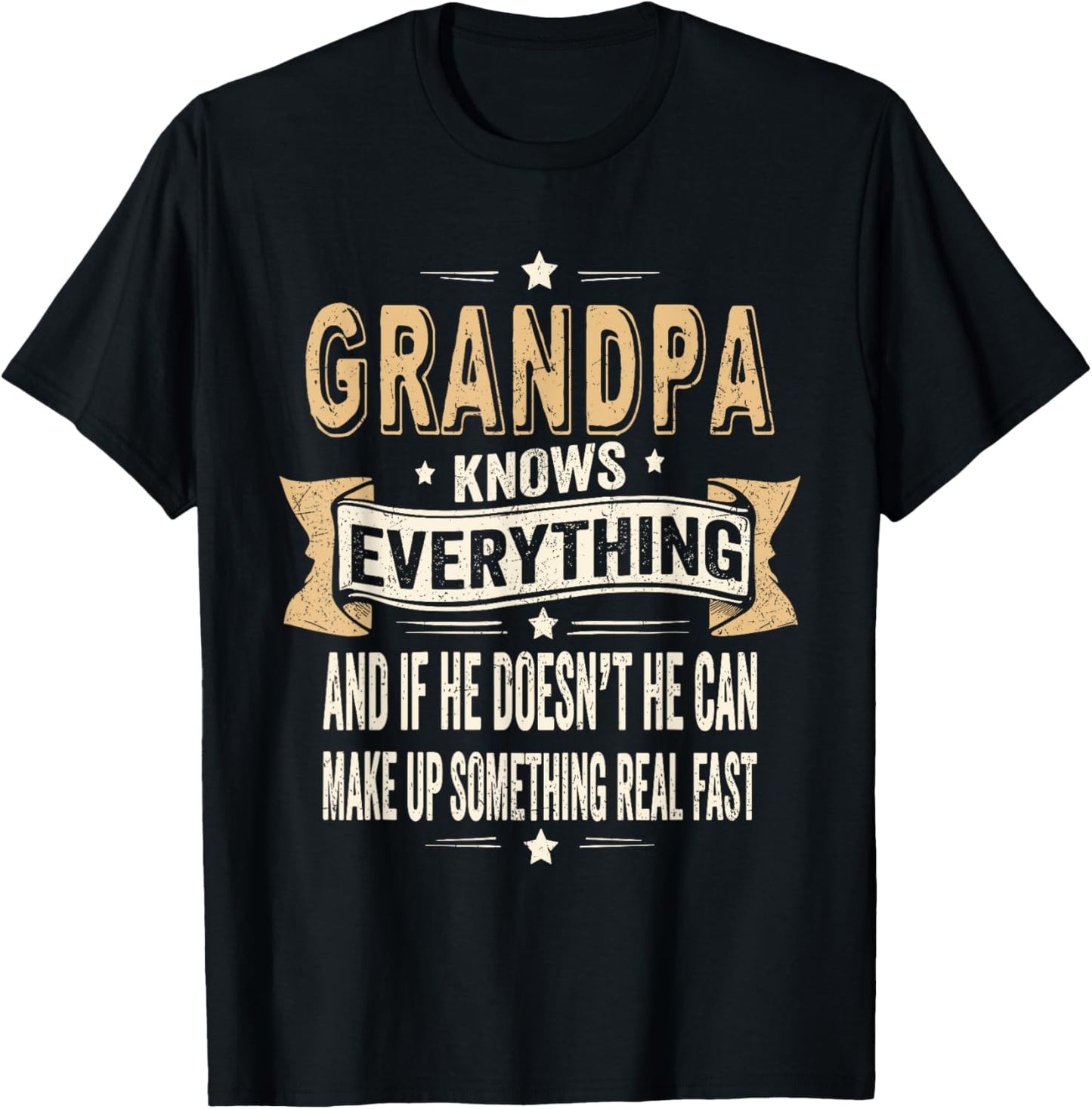 Funny grandpa knows everything for father's day T-Shirt
