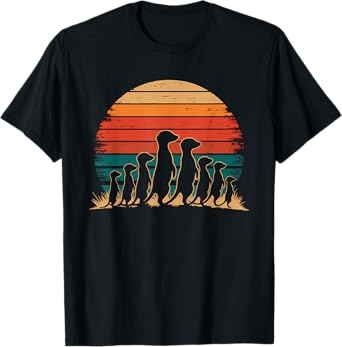 Meerkat Squad Family Animal Retro Cute Suricata Zoo Animals T-Shirt