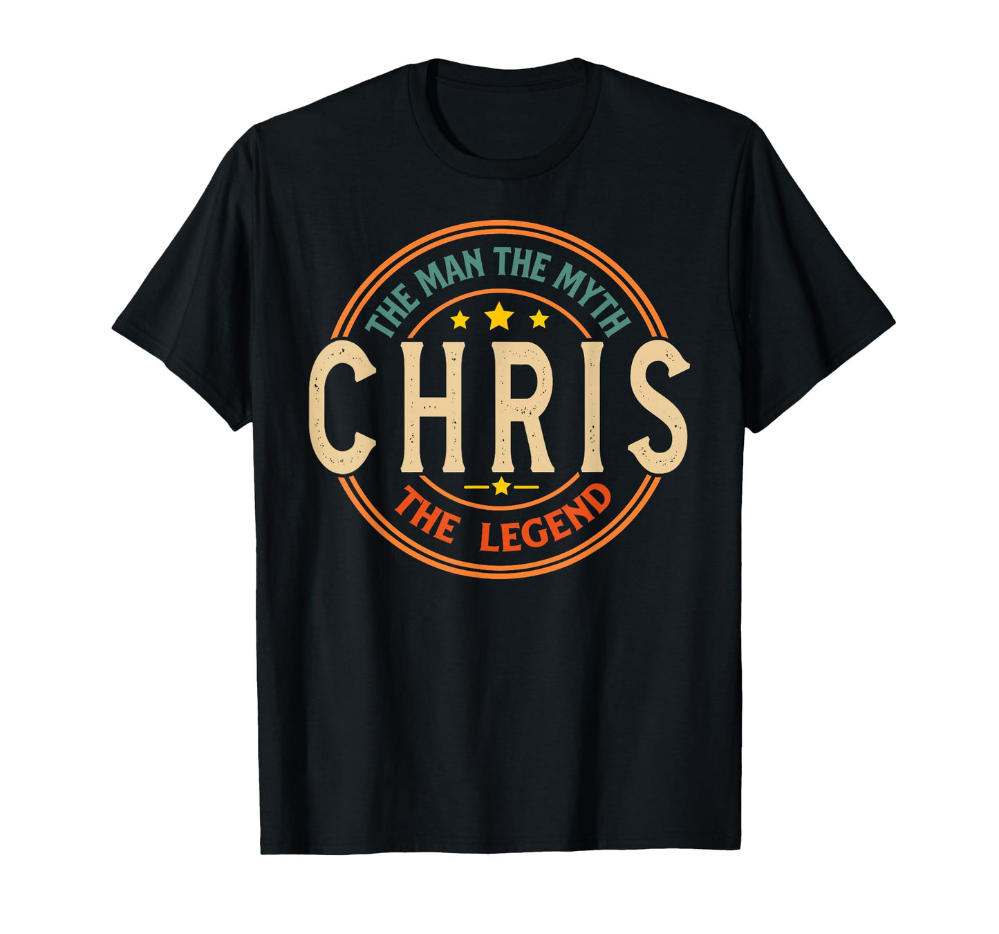 CHRIS The Man The Myth The Legend Vintage Personalized T-Shirt