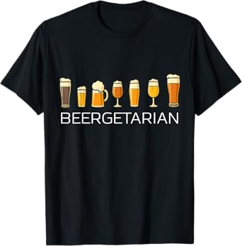 Beergetarian - Beer Lover & Craft Beer Brewer Funny Saying T-Shirt