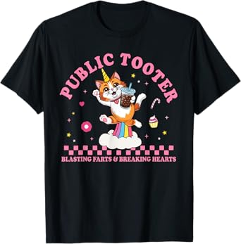 Public Tooter Funny Inappropriate Embarrassing Cat Meme T-Shirt