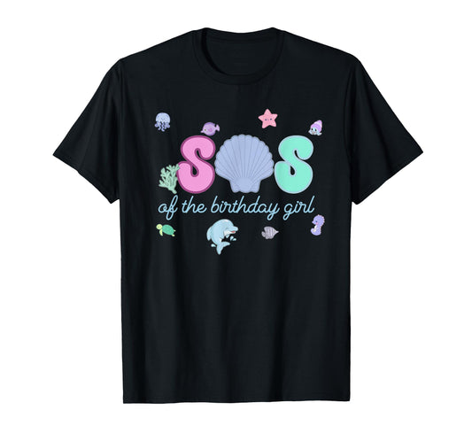 Sis of The Birthday Girl ONE-der The Sea Birthday Toddler T-Shirt