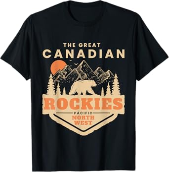 The Canadian Rockies Mountain Canadian National Park Vintage T-Shirt