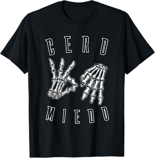 Cero Miedo Hand Sign Or No Fear In Spanish For Men T-Shirt