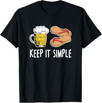 Keep It Simple - Beer And Flip Flops T-Shirt
