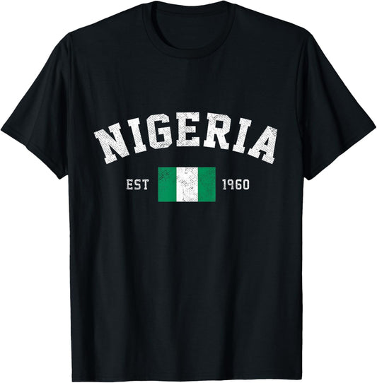 Nigeria Est. 1960 Nigerian Flag Independence Day T-Shirt