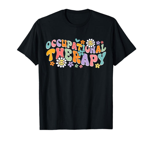 Floral Occupational Therapist OT Assistant Pediatric Therapy T-Shirt
