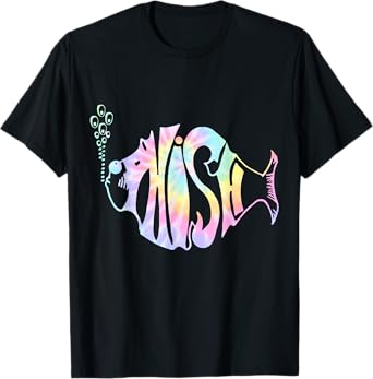 Funny Fishing Graphic Colorful Phish Jam T-Shirt