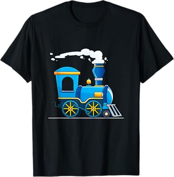 Birthday Choo Choo Blue Train Lovers Kids Boys Girls Toddler T-Shirt