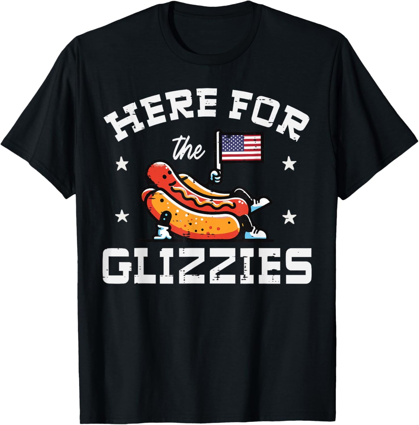 4th Of July Here For Glizzies Hotdog Patriot Men Women Kids T-Shirt