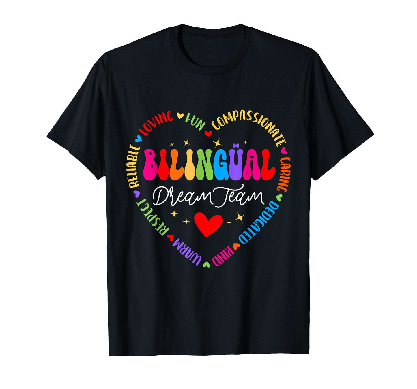 Bilingues Dream Team Dual Language Bilingual Crew Teacher T-Shirt