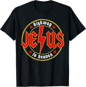 Jesus Highway To Heaven Christian Bible Verse Faith Prayer T-Shirt