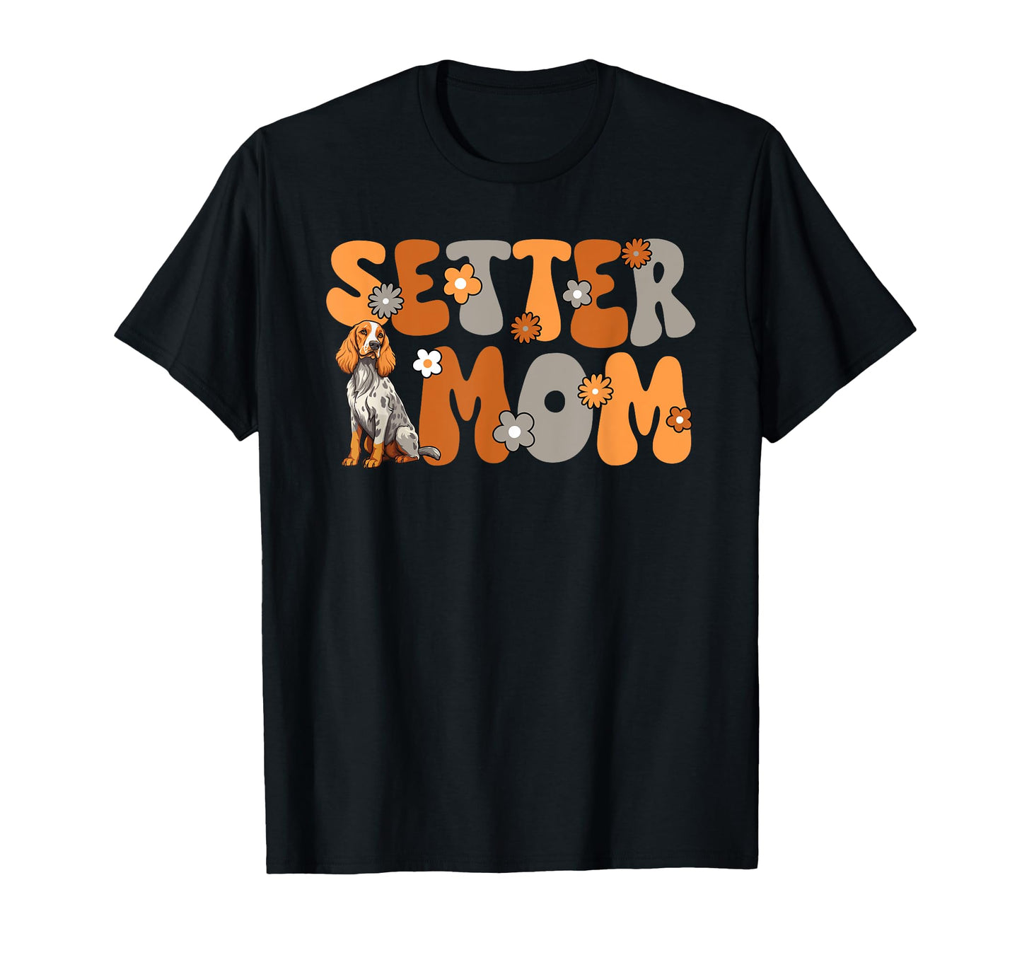 English Setter Groovy World's Best Setter Mom T-Shirt