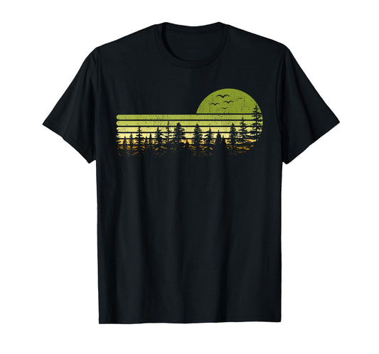 Trees Reflection Wildlife Nature Forest Outdoor Vintage T-Shirt